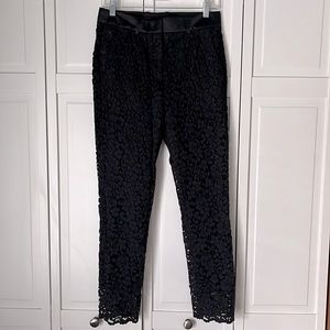 The Kooples Black Lace Suit Trousers Size 36